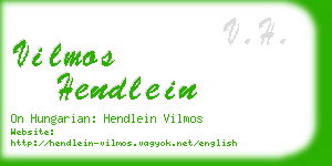 vilmos hendlein business card